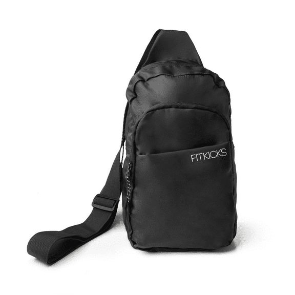 FITKICKS Hideaway Packable Sling Lightweight Crossbody Bag, Black (Unisex)