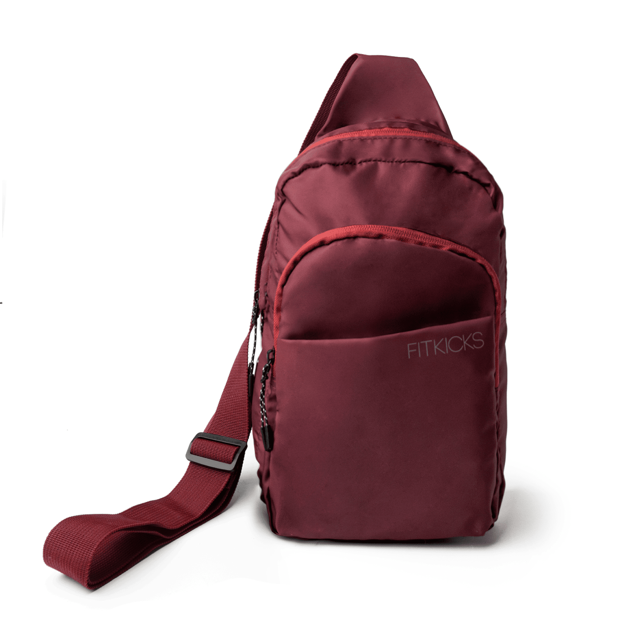 FITKICKS Hideaway Packable Sling Lightweight Crossbody Bag, Burgundy (Unisex)