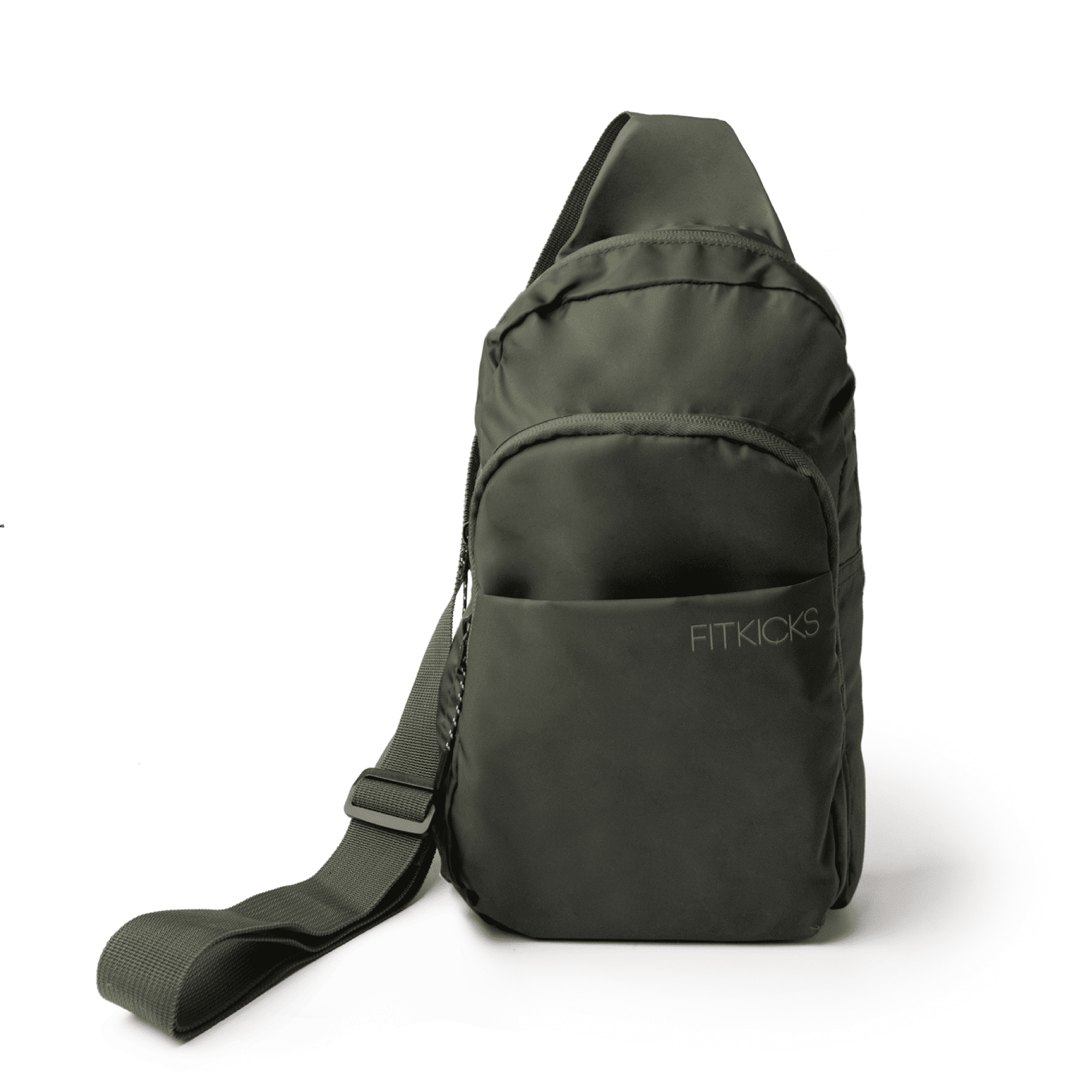 FITKICKS Hideaway Packable Sling Lightweight Crossbody Bag, Green (Unisex)