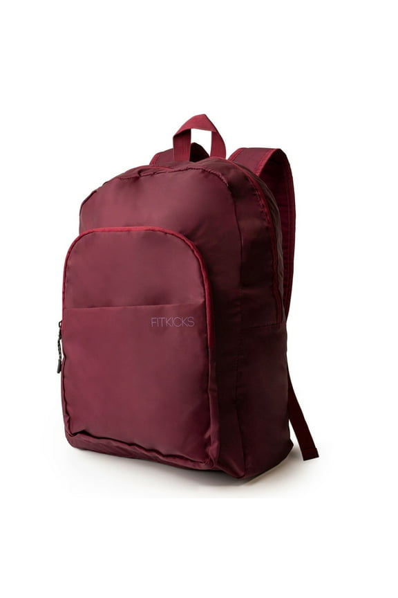 Hideaway Packable Zippered Backpack Sport Travel Backpack, Burgundy (Unisex)