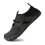FITKICKS HydroSport Land-to-Water Footwear Barefoot Shoes, Black (Unisex)