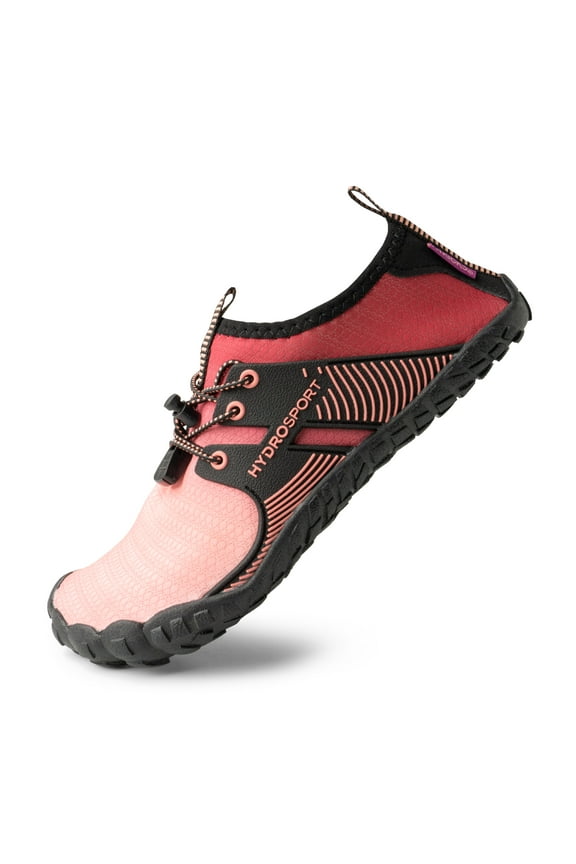 HydroSport Land-to-Water Footwear Barefoot Shoes, Coral (Unisex)