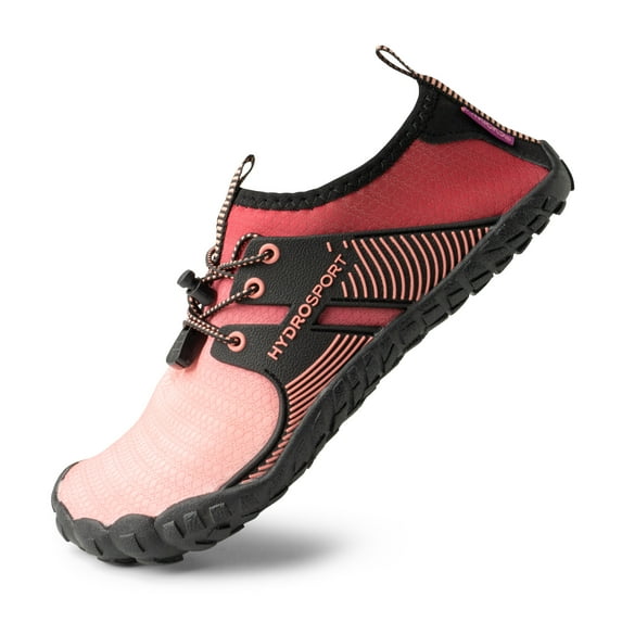 FITKICKS HydroSport Land-to-Water Footwear Barefoot Shoes, Coral (Unisex)