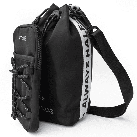 FITKICKS Optimist H2O Crossbody & Cell Phone Pouch Water Bag, Black (Unisex)