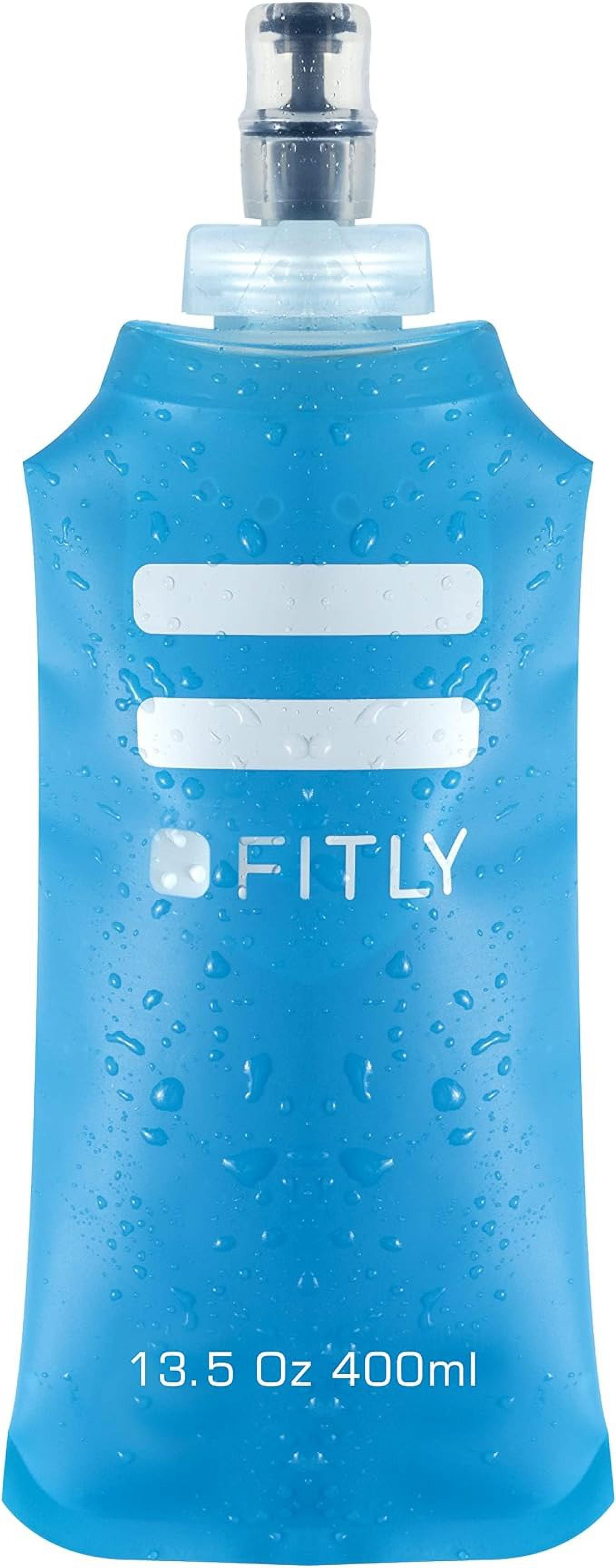 FITLY Soft Flask - 13.5 oz (400 ml) - Shrink As You Drink Soft Water Bottle  for Hydration Pack - Folding Water Bottle For Running & Hiking - Portable  Water Flask - Running Water Bottle (FLASK400) 