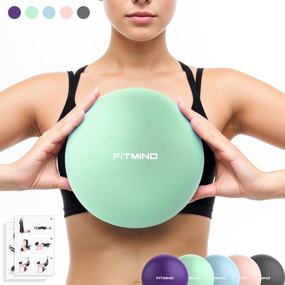 FITMIND Pilates Ball, 10in Core Ball for Physical Therapy, Ab Release and Core Workouts - Green