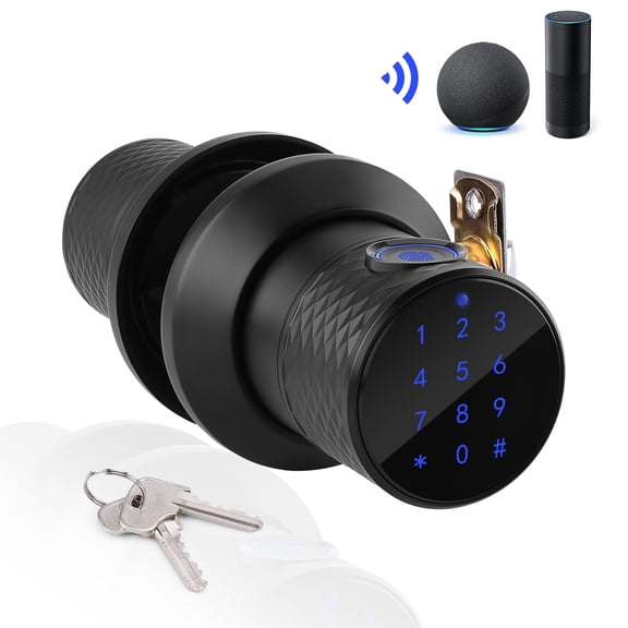 FITNATE Keyless Smart Fingerprint Lock Bluetooth Digital Code Door Deadbolt Lock with Keypad