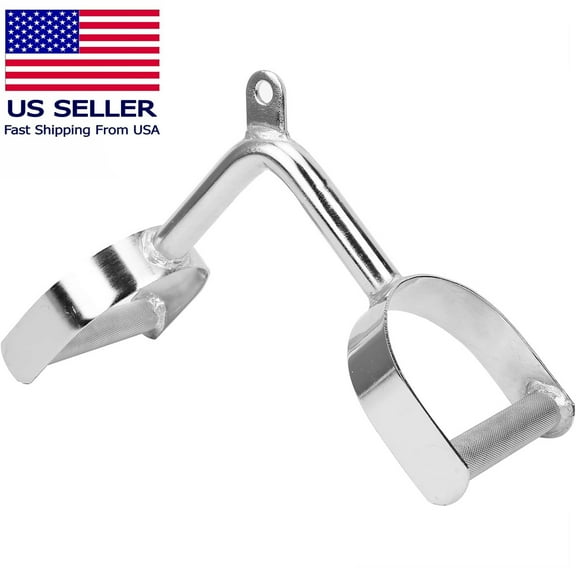 Double D Row Handle A-Shaped Wide Grip Cable Attachment for Seated Row and Curling Bar Exercises in Gym