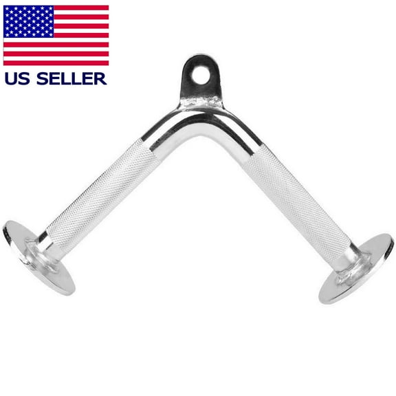 V-Shaped Push Down Bar Universal Cable Machine Attachment for Strength Training