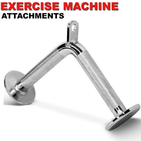 FITNESS MANIAC USA Home Gym Cable Attachment Handle Machine Exercise Chrome PressDown Strength Training Home Gym Attachments Barbell Deluxe Fit Gym Accessories Cable Attachments Cable Machine