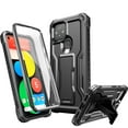 thumbnail image 1 of FITO For Google Pixel 5 Case, Phone Case with Screen Protector and Kickstand (Black), 1 of 7