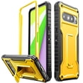 thumbnail image 1 of FITO For Google Pixel 8 Pro Case, Rubber Shockproof Full-Body Phone Case with Kickstand (Yellow), 1 of 8