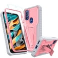 thumbnail image 1 of FITO For Moto G Play 2023 Case, Phone Case with Screen Protector and Kickstand (Pink), 1 of 7