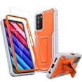 thumbnail image 1 of FITO For Samsung Galaxy A03S 5G Case, Phone Case with Screen Protector and Kickstand (Orange), 1 of 4