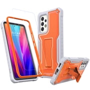 FITO For Samsung Galaxy A53 Case, Phone Case with Screen Protector and Kickstand Orange