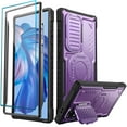 thumbnail image 1 of FITO For Samsung Galaxy S24 Ultra Case, Phone Case with Screen Protector and Kickstand (Purple), 1 of 7