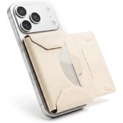 FITO for Magsafe Wallet, Multi-Layer Folding Design 6 Card Holder, Magnetic Phone Wallet for iPhone 17e/17/16/15/14/13/12 Not for 13/12 Mini Cream Yellow