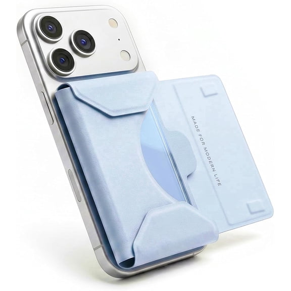 FITO for Magsafe Wallet, Multi-Layer Folding Design 6 Card Holder, Magnetic Phone Wallet for iPhone 17e/17/16/15/14/13/12 (Not for 13/12 Mini) Sky Blue
