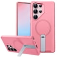 thumbnail image 1 of FITO for Samsung Galaxy S25 Ultra Case [ Rotatable Kickstand | Soft Anti-Scratch Microfiber Lining | Compatible with MagSafe] Silicone Phone Cover - Pink, 1 of 8