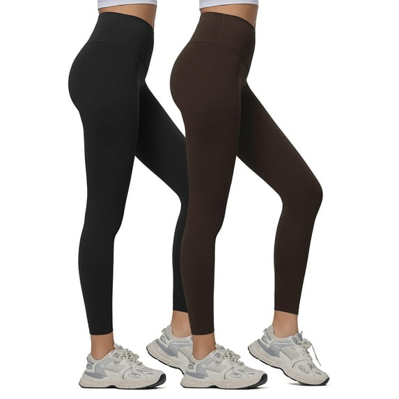 FITOP 2-Pack Yoga Leggings for Women High Waist Tummy Control Buttery Soft Women's Leggings with Hidden Pockets
