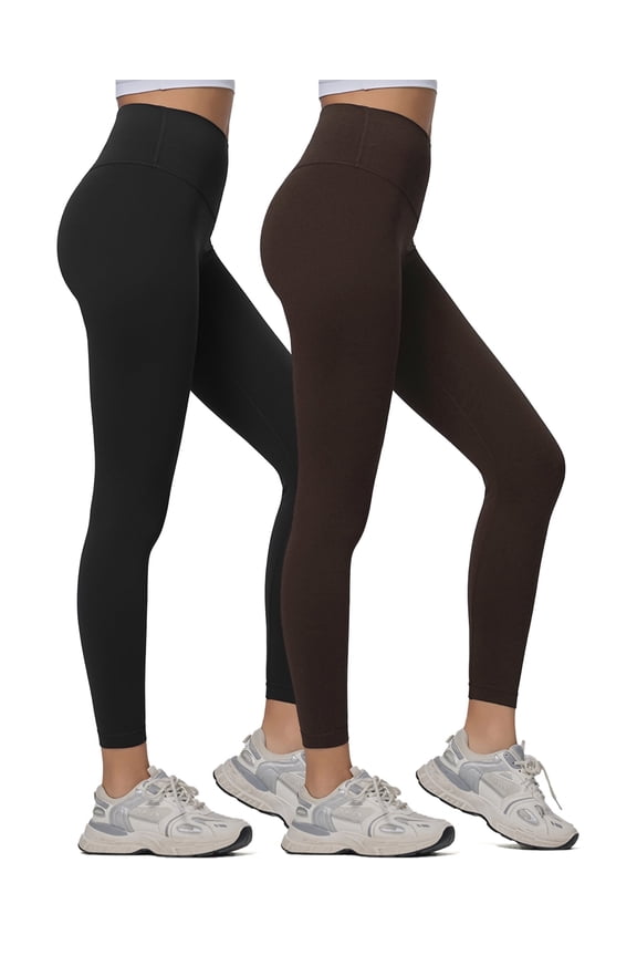 2-Pack Yoga Leggings for Women High Waist Tummy Control Buttery Soft Women's Leggings with Hidden Pockets