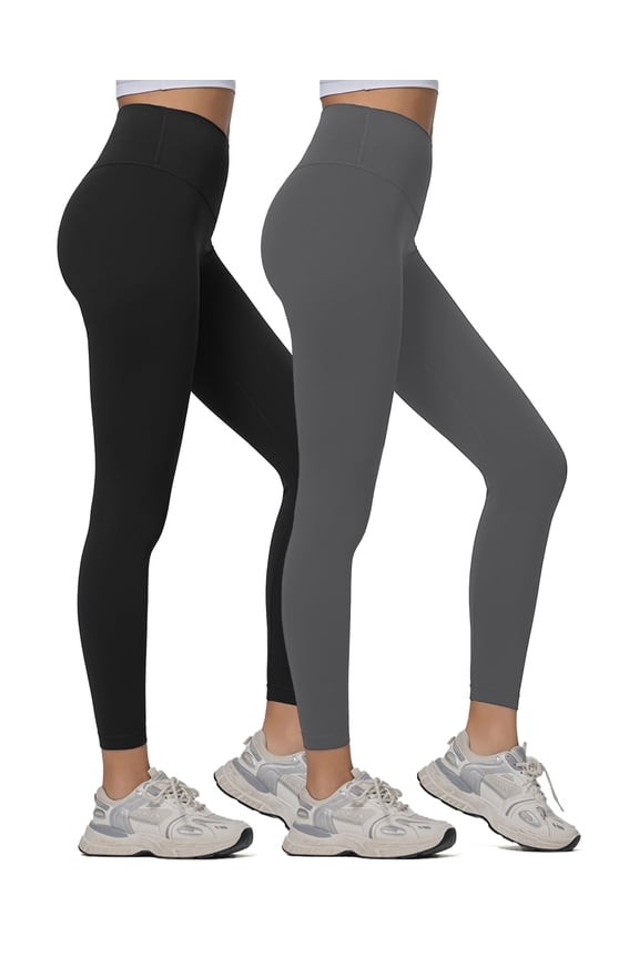 2-Pack Yoga Leggings for Women High Waist Tummy Control Buttery Soft Women's Leggings with Hidden Pockets