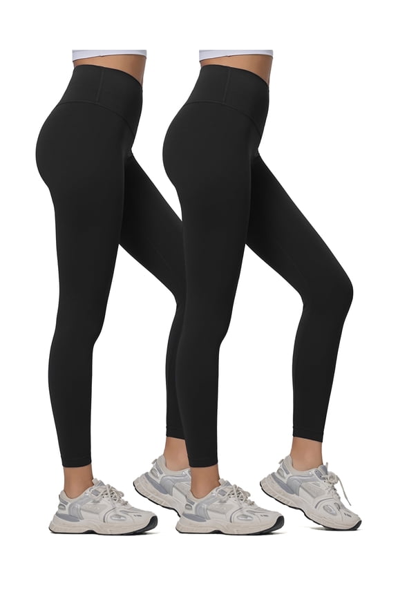 2-Pack Yoga Leggings for Women High Waist Tummy Control Buttery Soft Women's Leggings with Hidden Pockets