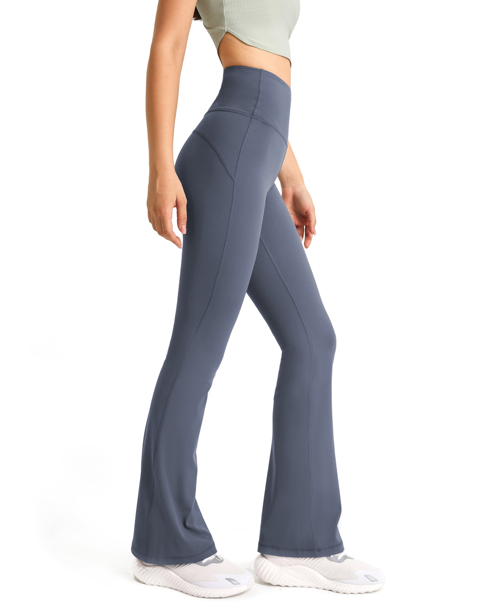 YYDGH Bootcut Yoga Pants For Women High Waisted Yoga Pants With Pockets For Women Bootleg Work Pants Workout Pants Gray S - View #11