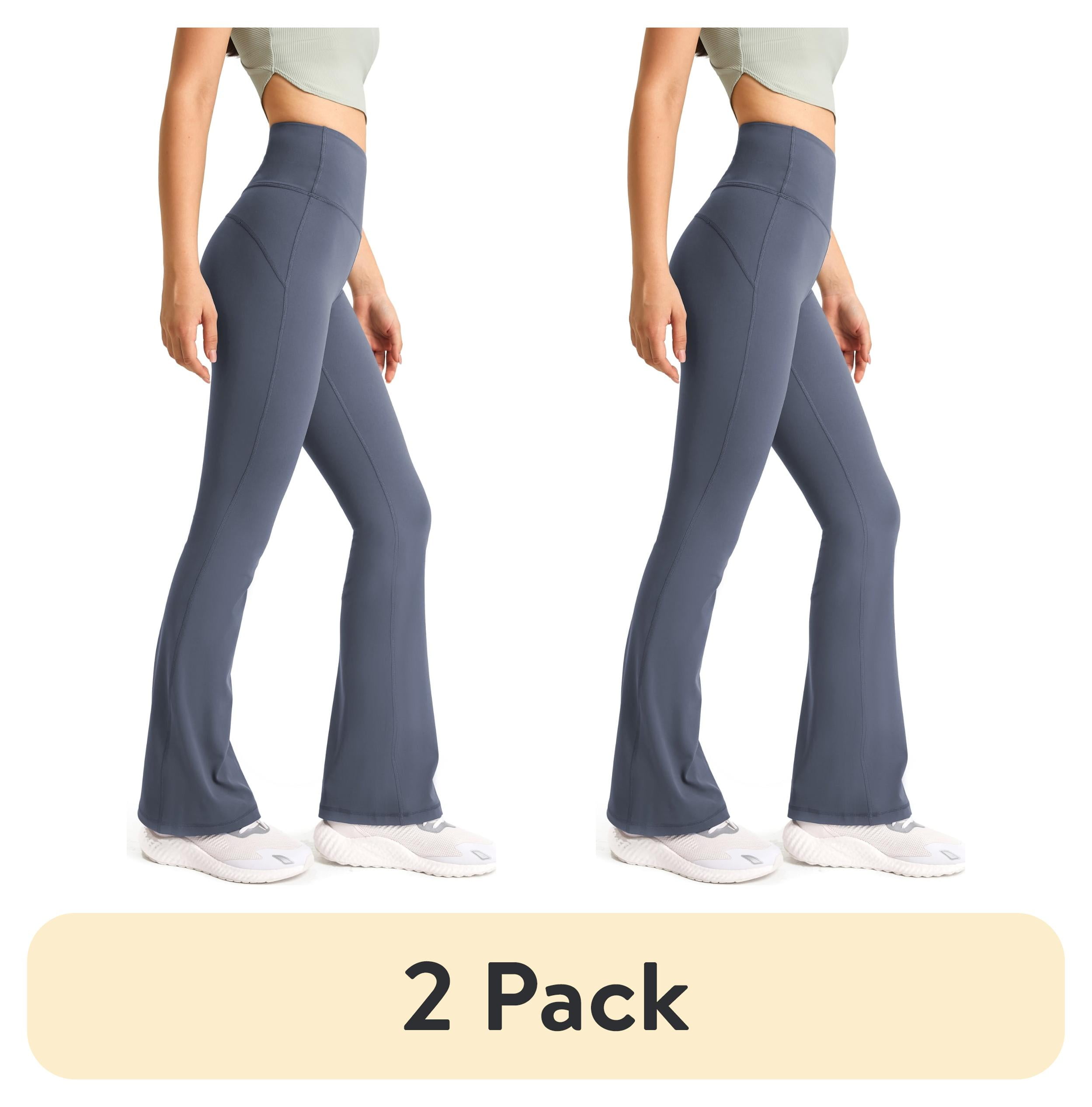 TSUTAYA Women's Seamless Scrunch Leggings - High Waisted Tummy Control Yoga Pants, Buttery Soft Gym Wear (Grey)