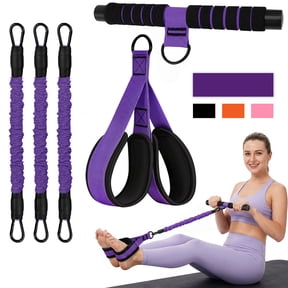 FITOP Pedal Resistance Band with Handle, 3 Tube Adjustable Resistance Bands Bands for Abdomen, Waist, Arm, Core/ABS, Leg Workout