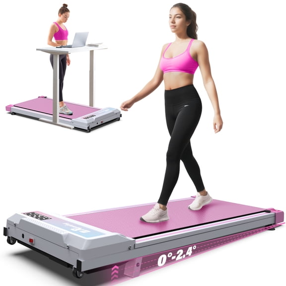 FITOP Under Desk Treadmill with Incline, 2.5HP Walking Machine, 265 lbs Capacity