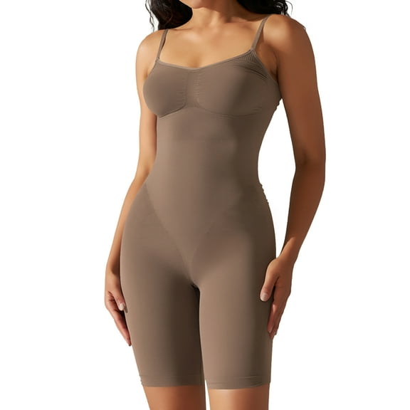 FITOP Women Slimming Bodysuits Shapewear Tops Solid Sexy Sleeveless Short Leotards Bodycon Jumpsuit