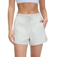 thumbnail image 1 of FITOP Women's High Waisted Running Shorts Quick Dry Athletic Casual Shorts with Zipper Pockets,White,Size M, 1 of 6