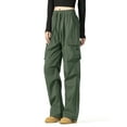 thumbnail image 1 of FITOP Women's Parachute Cargo Pants with Pockets Quick Dry Hiking Pants Lightweight Baggy Joggers, 1 of 7