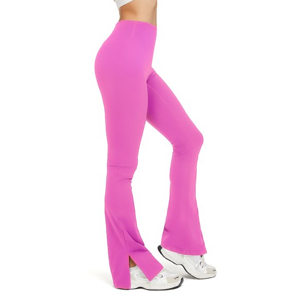 FITOP Womens Flared Leggings Slit Hem High Waist Bootcut Yoga Pants Buttery Soft Workout Bootleg Pants