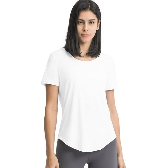 FITOP Workout Tops for Women Short Sleeve Athletic Tees Breathable Yoga Gym Running Yoga Shirts