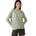 thumbnail image 1 of FITOP YOGA Long Sleeve Workout Tops Shirts for Women Loose Fit Athletic Yoga Shirt Casual Boat Neck Tops, 1 of 5