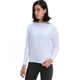 thumbnail image 1 of FITOP YOGA Long Sleeve Workout Tops Shirts for Women Loose Fit Athletic Yoga Shirt Casual Boat Neck Tops, 1 of 5