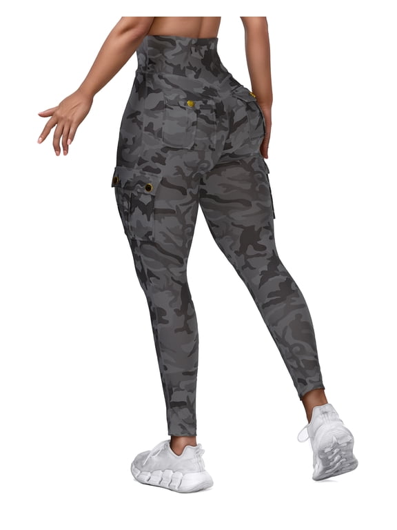 Yoga Leggings with Pockets for Women Scrunch Workout Leggings High Waist Butt Lifting Cargo Pants