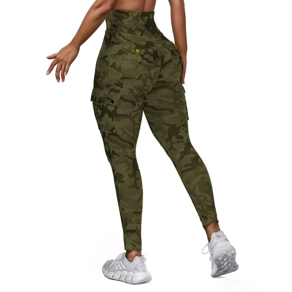 FITOP Yoga Leggings with Pockets for Women Scrunch Workout Leggings High Waist Butt Lifting Cargo Pants