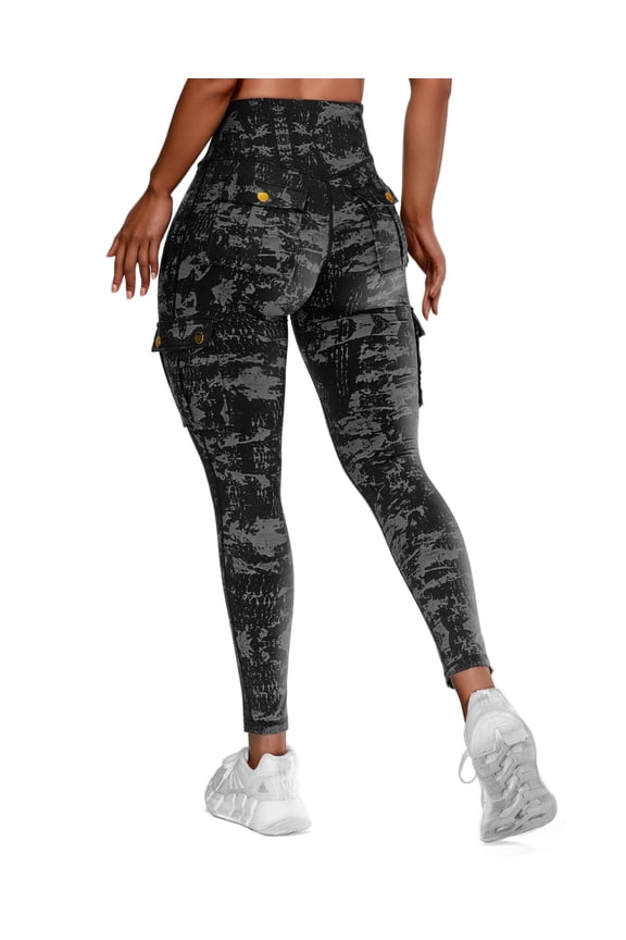 Yoga Leggings with Pockets for Women Scrunch Workout Leggings High Waist Butt Lifting Cargo Pants