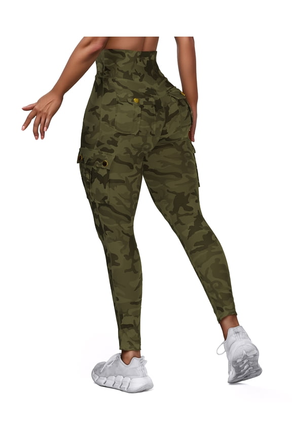 Yoga Leggings with Pockets for Women Scrunch Workout Leggings High Waist Butt Lifting Cargo Pants