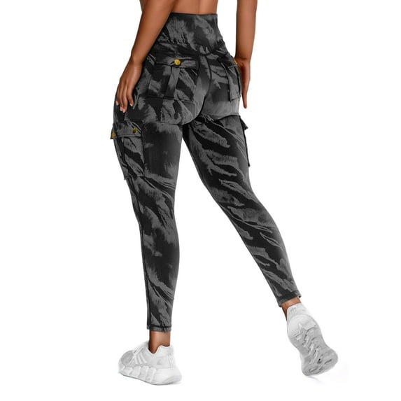 FITOP Yoga Leggings with Pockets for Women Scrunch Workout Leggings High Waist Butt Lifting Cargo Pants
