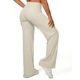 thumbnail image 1 of FITOP Yoga Pants Women Wide Leg Pants High Waist Gym Workout Straight Leg Bottoms Stretch Casual Yoga Pants, 1 of 5