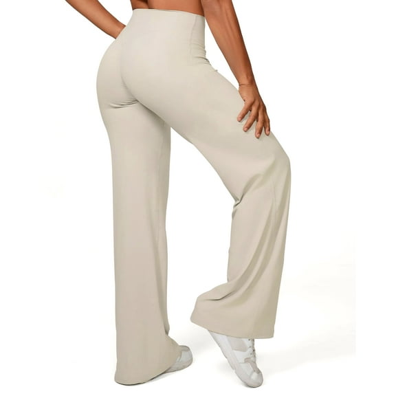 FITOP Yoga Pants Women Wide Leg Pants High Waist Gym Workout Straight Leg Bottoms Stretch Casual Yoga Pants