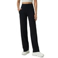 thumbnail image 1 of FITOP Yoga Pants Women Wide Leg Pants with Pockets High Waist Stretch Casual Soft Straight Leg Bottoms, 1 of 8
