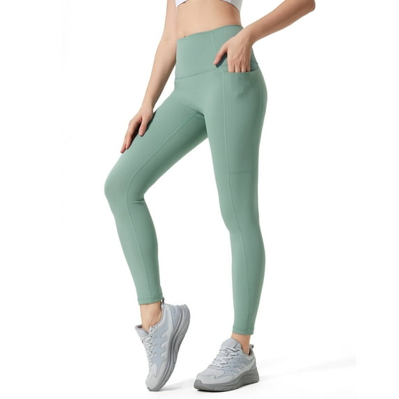 FITOP Yoga Pants for Women High Waist Tummy Control Workout Running Yoga Leggings with Two Pockets