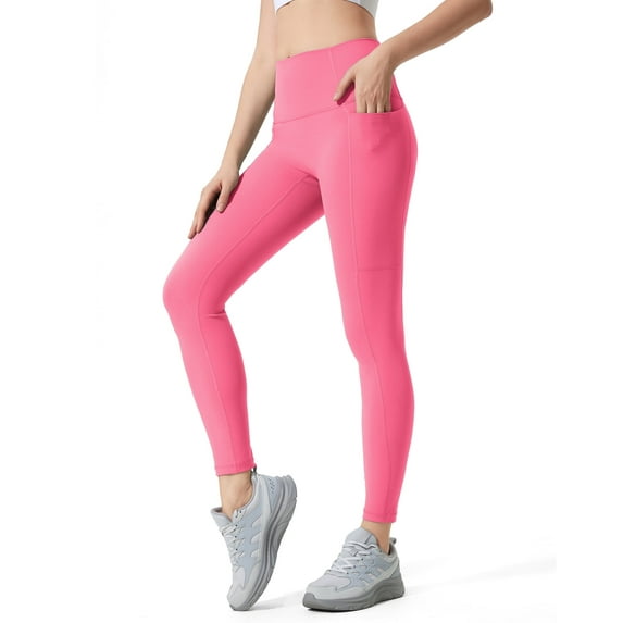 FITOP Yoga Pants for Women High Waist Tummy Control Workout Running Yoga Leggings with Two Pockets