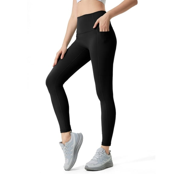FITOP Yoga Pants for Women High Waist Tummy Control Workout Running Yoga Leggings with Two Pockets
