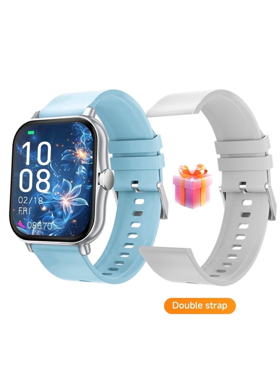 Smart Watch with Bluetooth 5.4 Call Answer& Message for Men Women,1.83 HD Color Screen,100+ Sports Modes,Fitness Tracker, Compatible with Android&iPhone,Blue